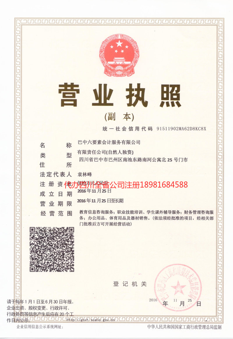 庐山庐山六要素会计服务有限公司